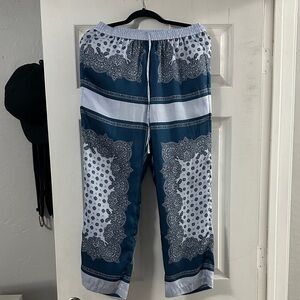 J. Crew Light Blue and White Pants